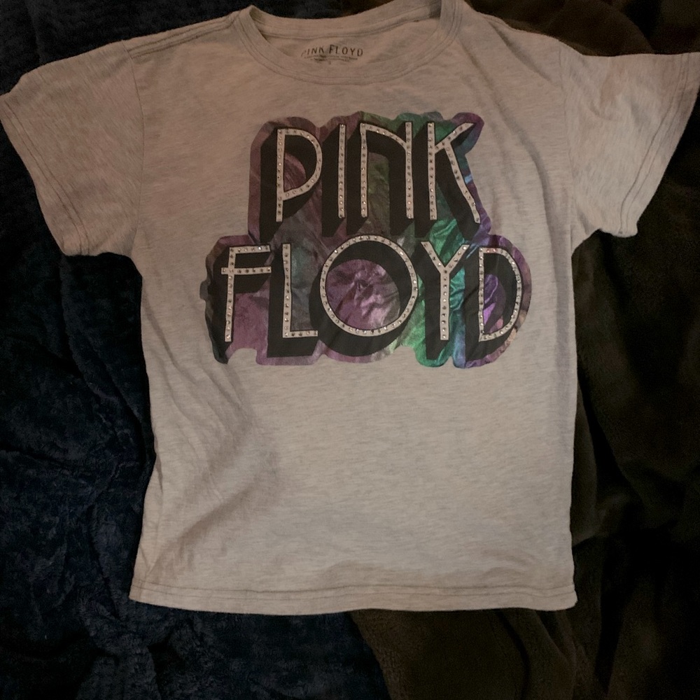 Pink Floyd vintage glitter logo concert tee